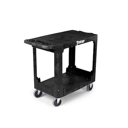 Toter Utility Cart - Flat Top with Straight Handle 38x18.8x32.3 - Black UCF00-S